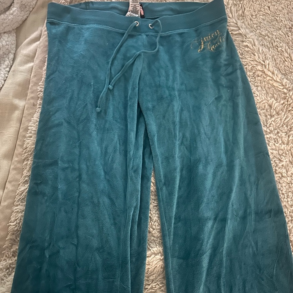 Juicy Couture velour Teal Track Pants